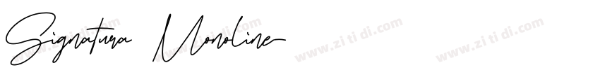 Signatura Monoline字体转换